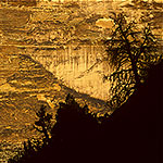 Cliff Face and Silhouetted Trees